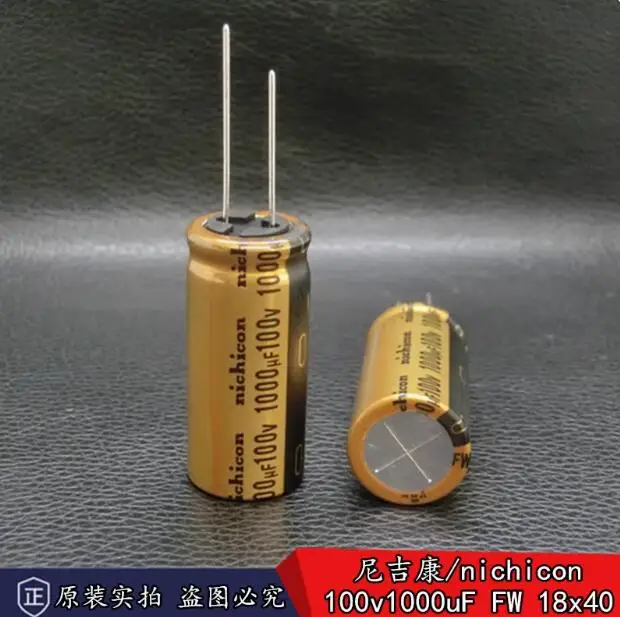 

10pcs/lot Japanese original Nichicon FW 100v 1000uF audio fever capacitor 18 * 40mm free shipping