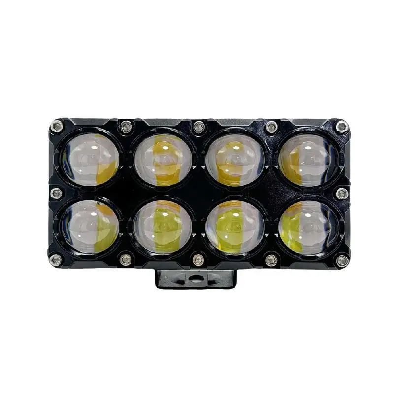 6/8/10 Dual Color High/low Beam Fog Light Lens Motorcycle LED Spotlight, Motorcycle, Truck Mini Lens Headlight Running Light