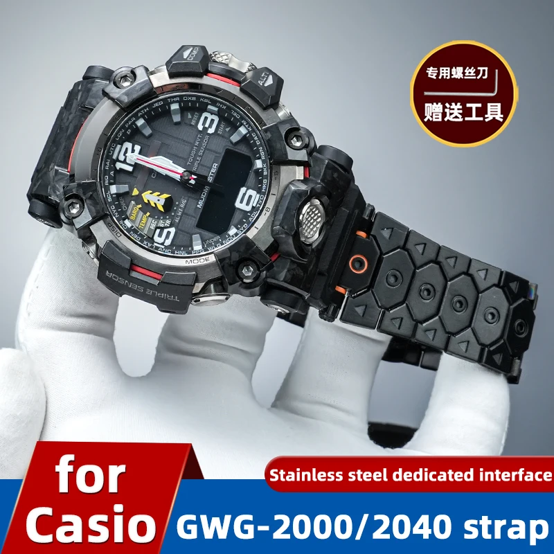 Stainless Steel Watch Band Strap for Casio G-SHOCK Mudmaster GWG-2000 GWG-2040 Metal Replacement Bracelet Men Sports Waterproof