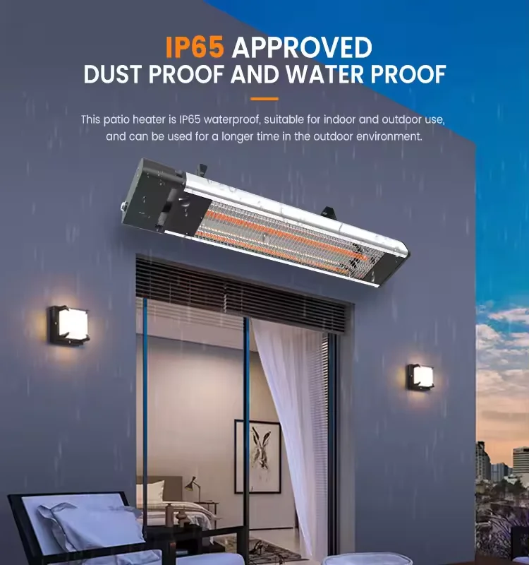 1800W Ip65 Heater,Waterproof Patio Heaters,Wall Mounting Patio Heater