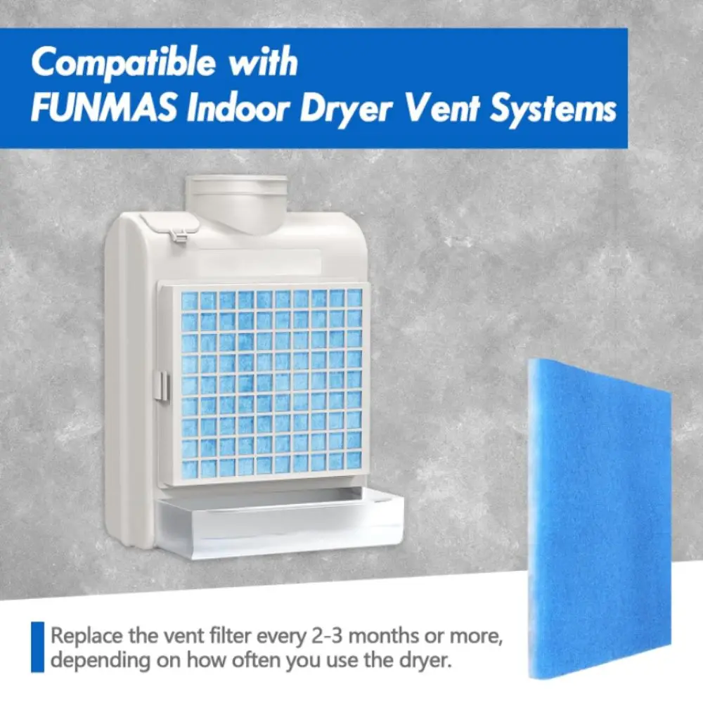 Reusable Air Filter Cotton Blue White Filter Pad Vent Filter 10.5 x 10.5IN Dust Removal Furnace Vent Filter Ventilation