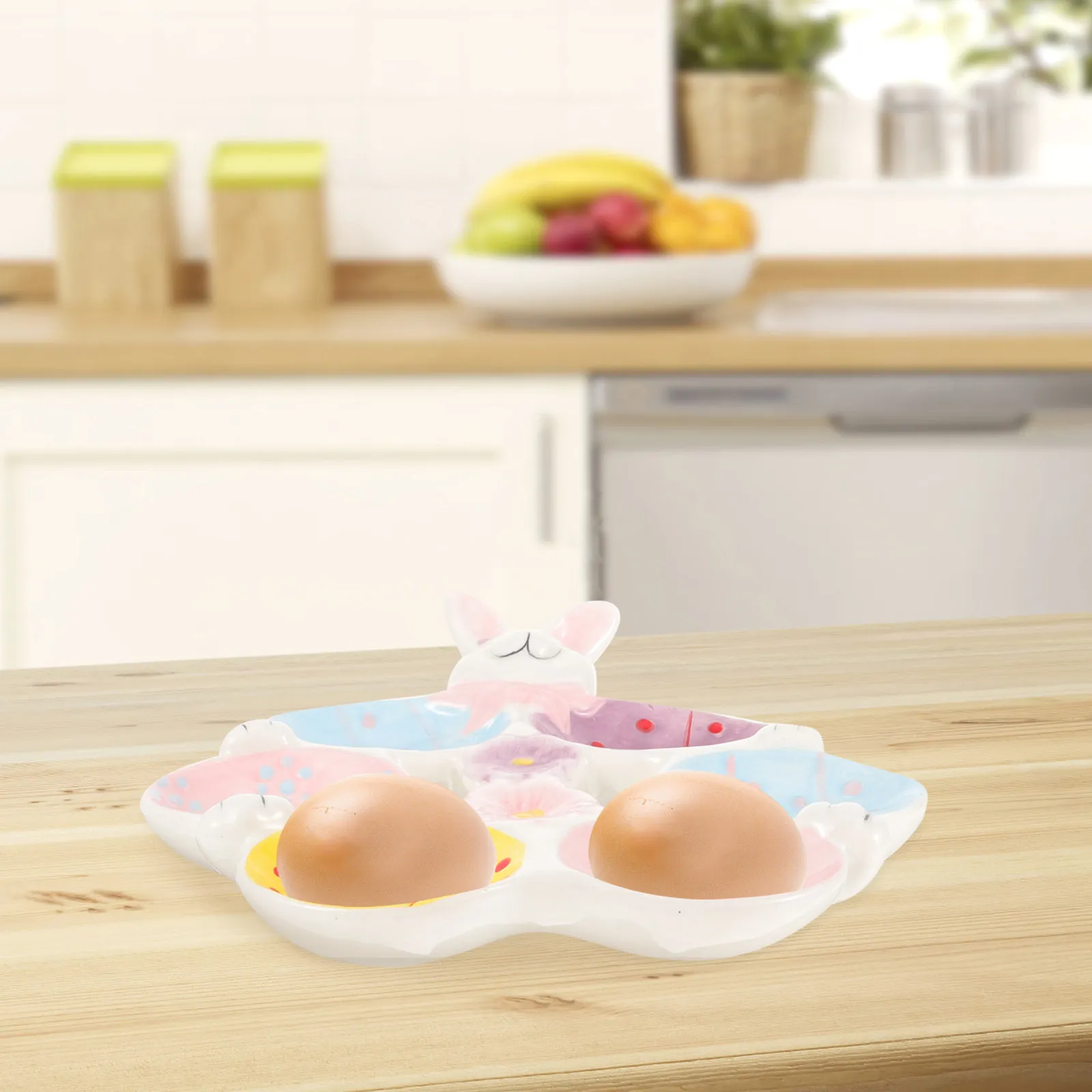 Ceramic Egg Container Simple Elegant Design Heat Resistant Safe in Microwave Oven Dishwasher Ideal for Hard Boiled Eggs Egg Cups