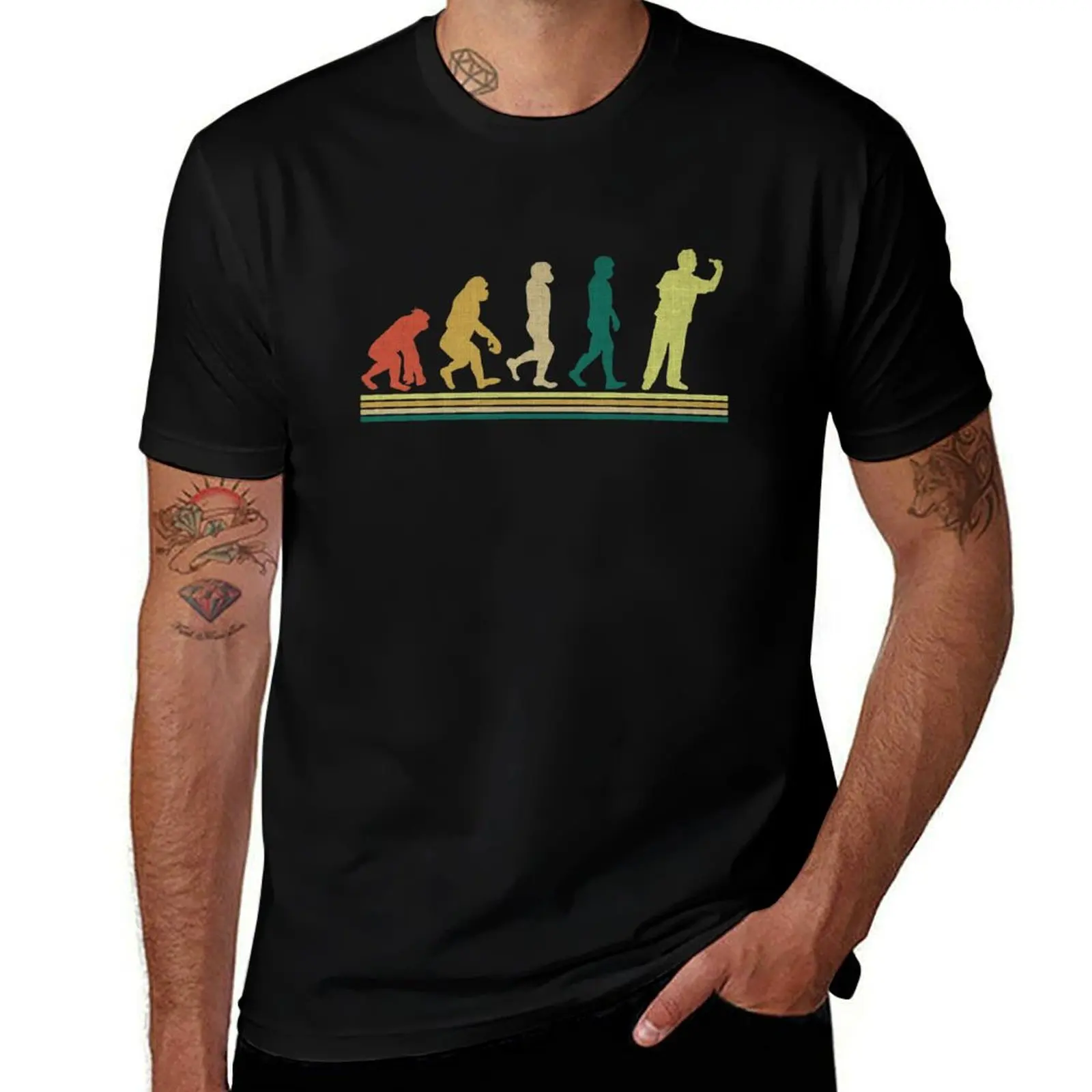 

Evolution Darts T-Shirt t shirts for man graphic vintage cotton t shirts man 100% T-Shirt