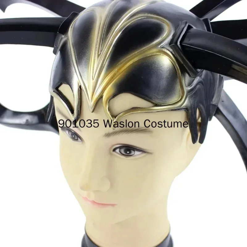 LCK01 ثور 3 هيلا تأثيري غطاء الرأس آلهة الموت هيلا اللاتكس خوذة هالوين زي حفلة اكسسوارات PropsYh1@!