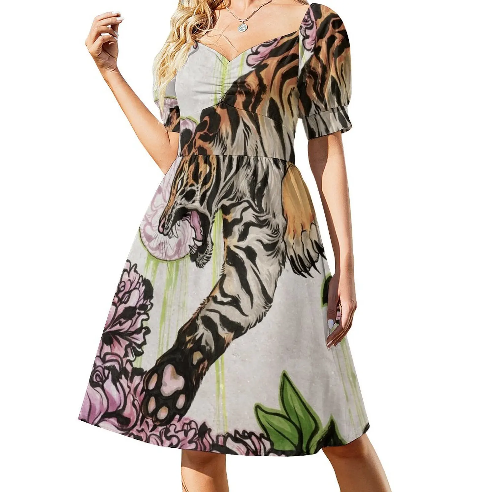 

Tiger Short Sleeved Dress Women's skirt dresses for womens Dress