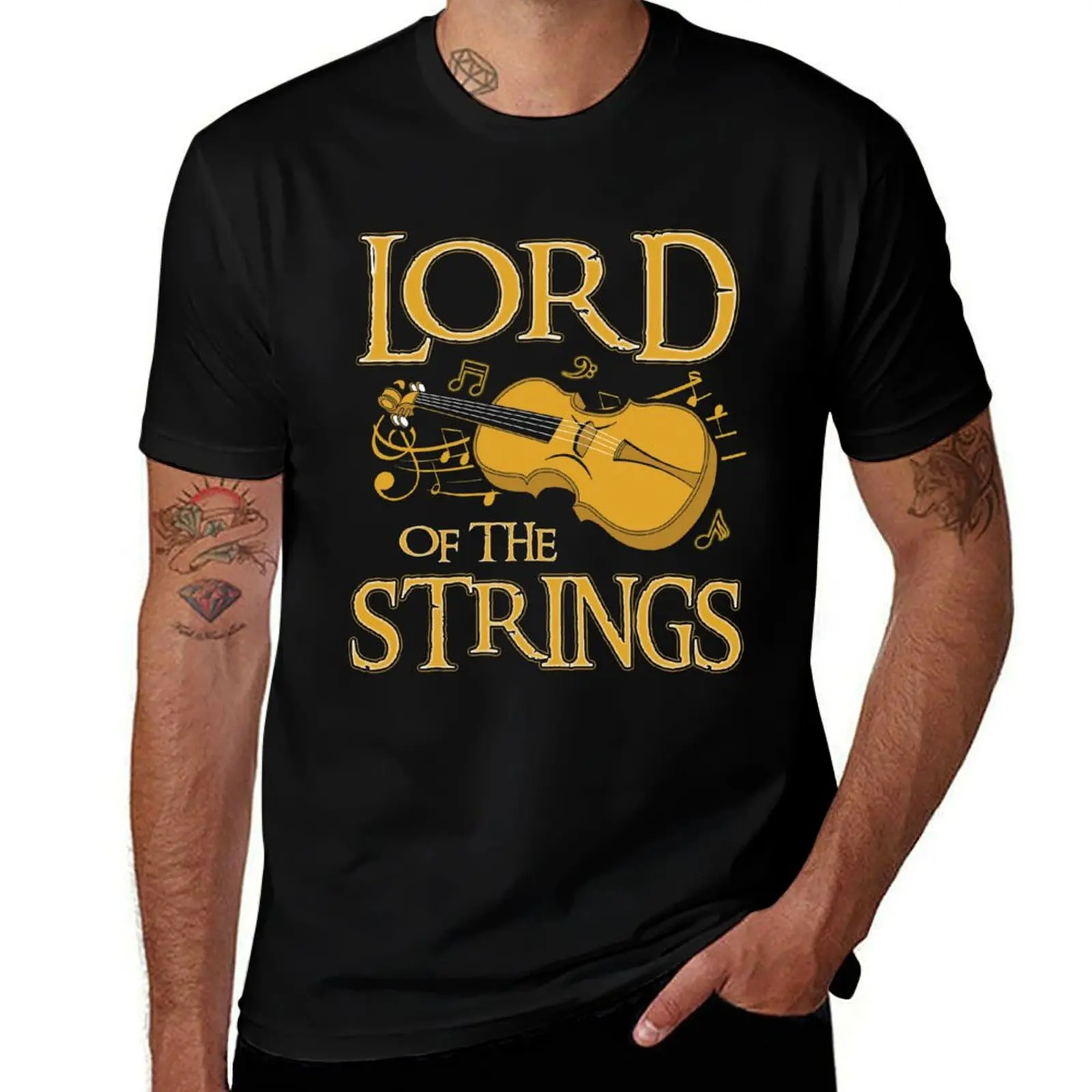 Lord Of The Strings Violin T-Shirt Mechanic Work Tee Shirt T-Shirt