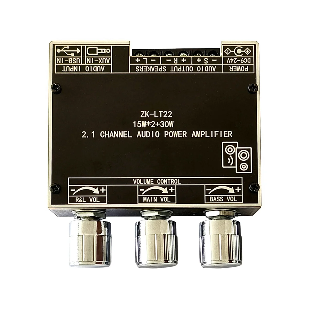 

A57G-ZK-LT22 5.1 Bluetooth Power Amplifier Board Dual 15W 2.1 Channel Amplifier Board with 30W Subwoofer for Sound Box