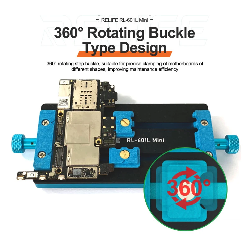 Relife RL-601L ตัวยึด PCB ขนาดเล็กสำหรับเมนบอร์ดโทรศัพท์มือถือชิป IC CPU เครื่องมือซ่อมแคลมป์ยึดฮาร์ดดิสก์