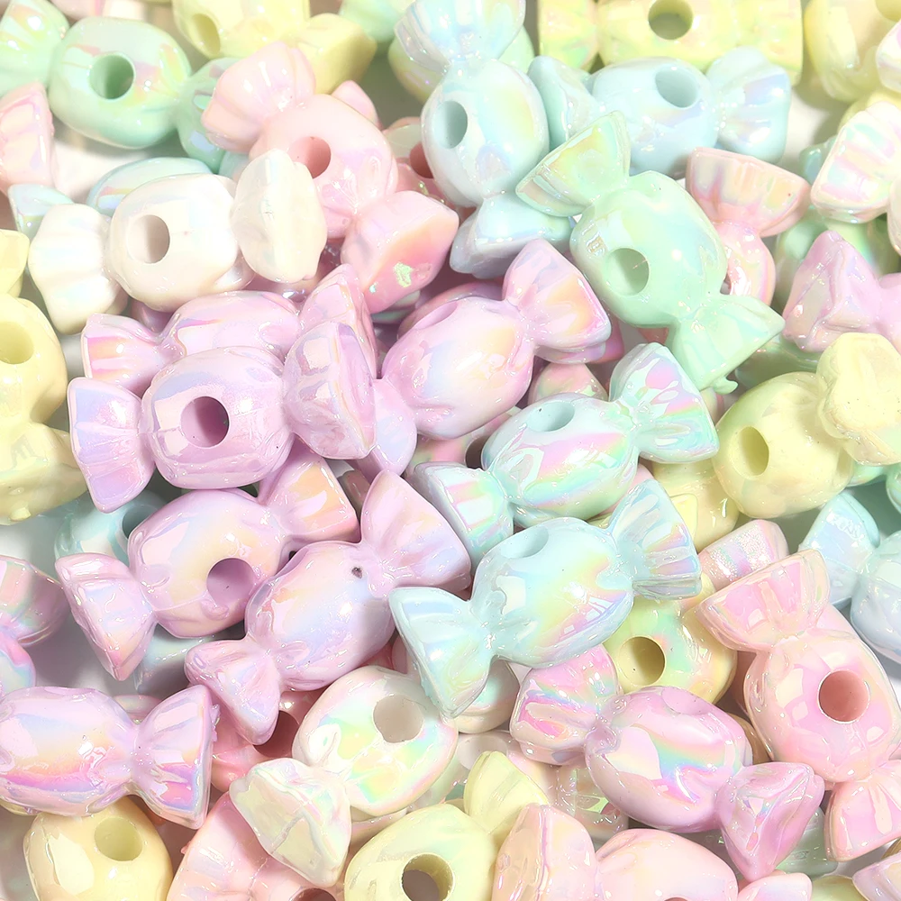 10 قطعة الخرز الاكريليك الحلوى تصفيح اللون ثقب كبير فضفاض Sapcers الخرز DIY بها بنفسك صنع المجوهرات المعلقات أساور اكسسوارات #3