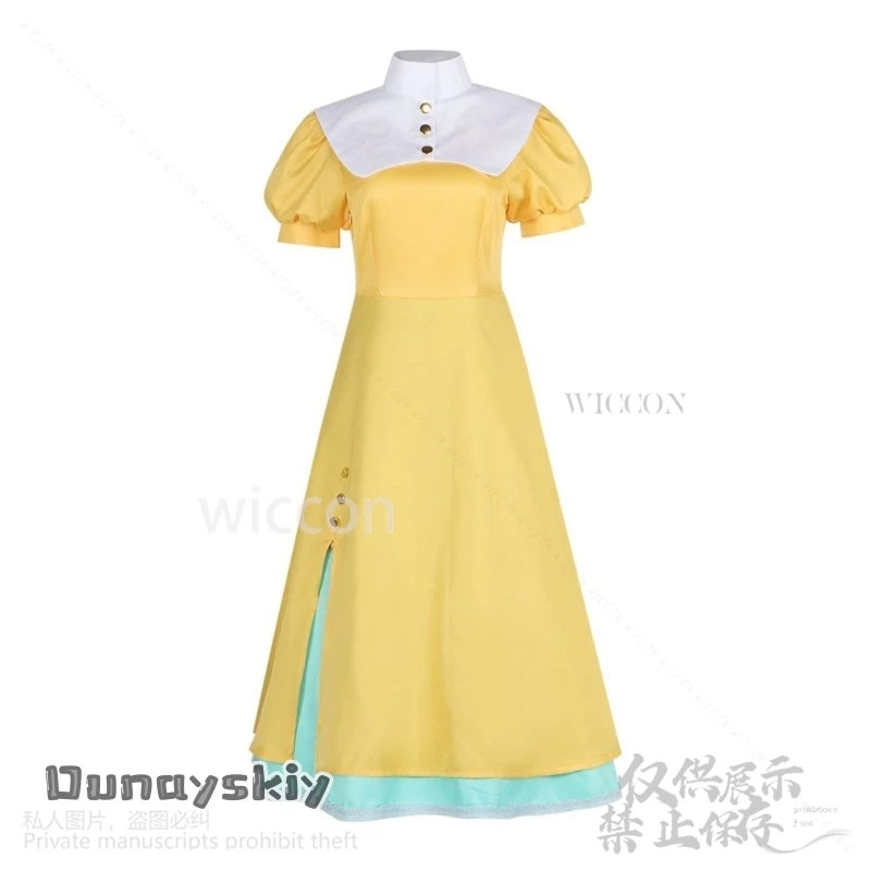 تومويو Daidouji أنيمي كاردكابتور ساكورا تأثيري حلي فستان أصفر جميل Kawaii لطيف لطيف لوليتا الباروكات حفلة كوس مخصصة
