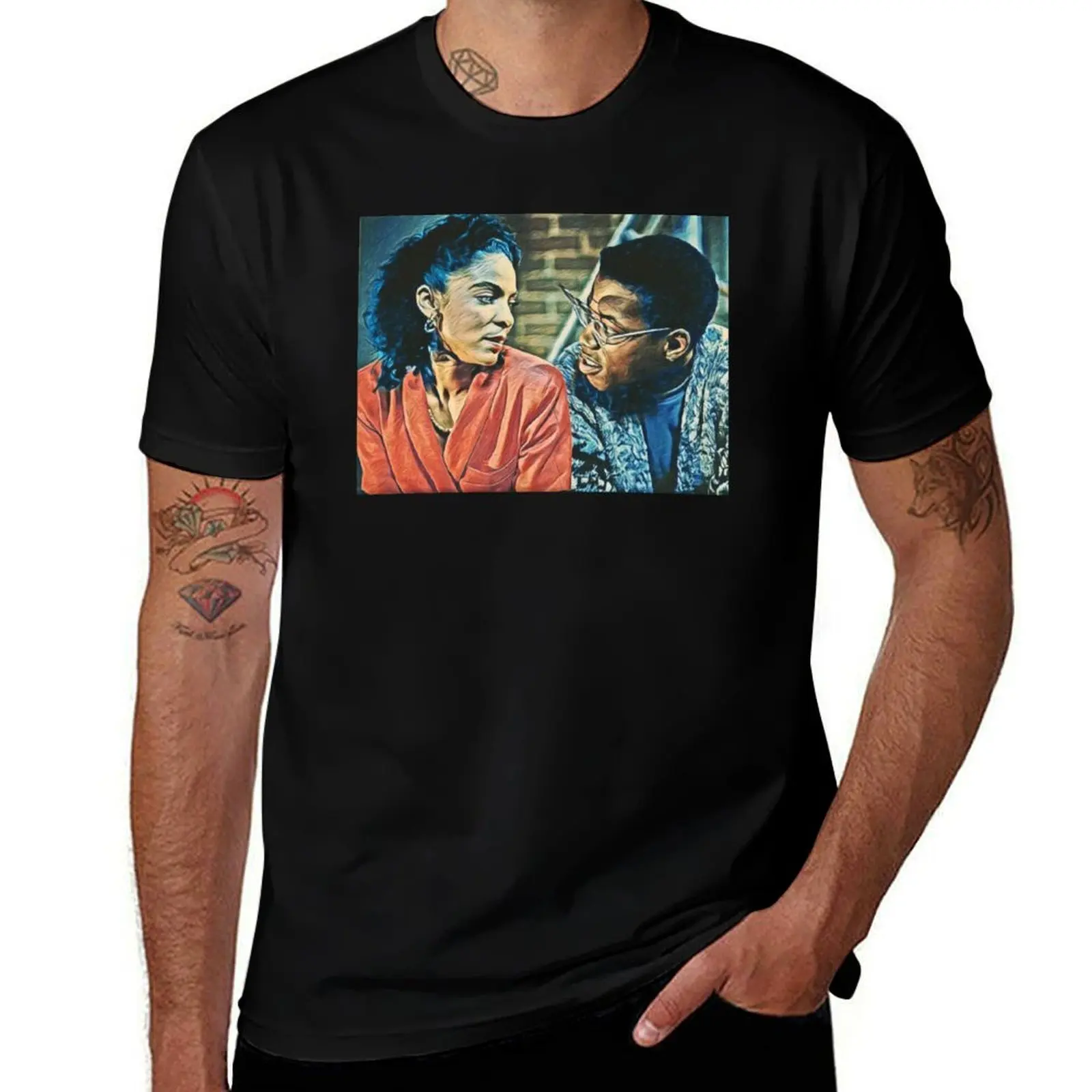 Dwayne and Whitley T-Shirt Basic Solid Color Short Sleeve T-Shirt