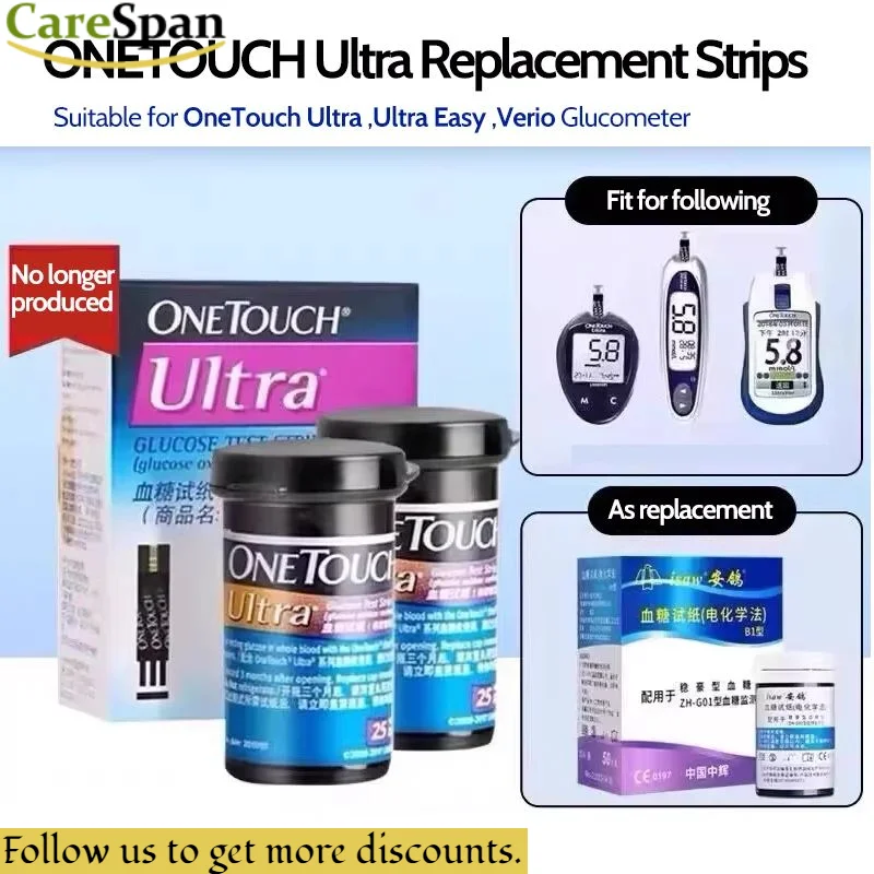 Tiras reactivas de glucosa Onetouch Ultra/Ultra Easy/Verio al por mayor, tiras Isaw, lancetas, ACCU Answer ZH-G01, prueba de azúcar en sangre para diabetes