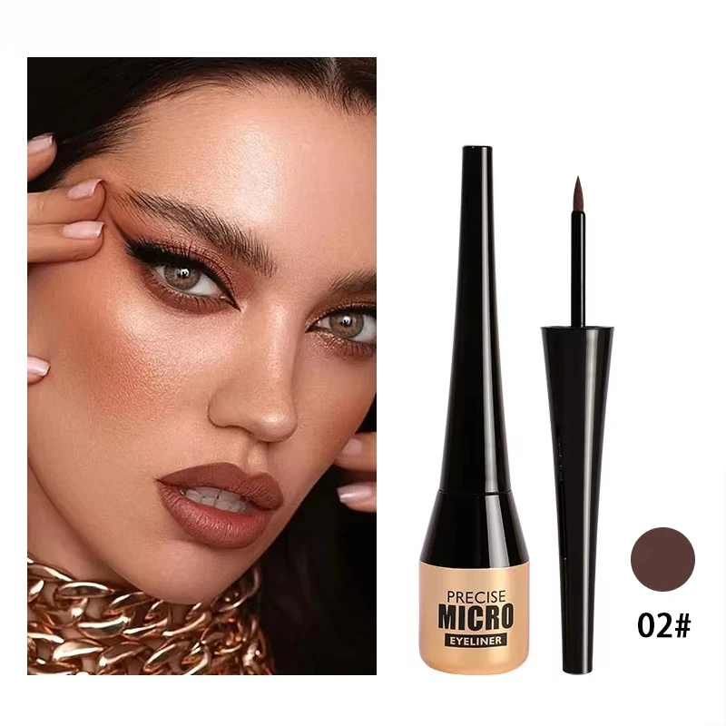    Delineador líquido ultrafino, fosco, suave, à prova d'água, caneta delineadora permanente de secagem rápida, sem manchas, cosméticos