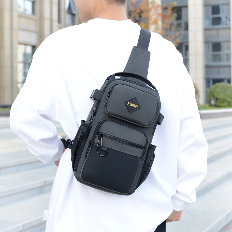 Business and Leisure Multifunctional Simple Commuting Single Shoulder Crossbody Messenger Bag for Men