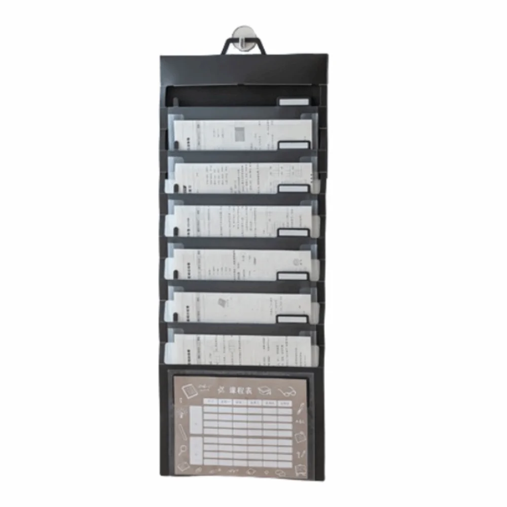 

Portable Wall Hanging File Organizers Large Capacity A4 Hanging Wall Document Bag Letter Size Multi Layer Expanding File Folder