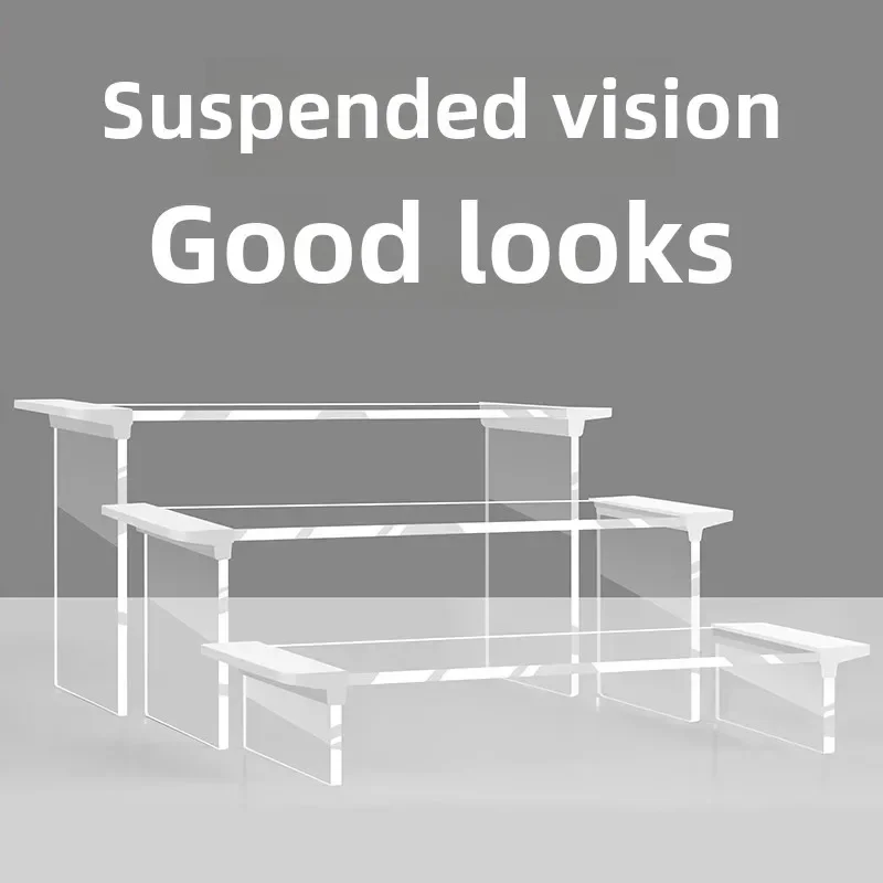 Acrylic Display Rack Transparent Height Increase Shoe Ornament Storage Rack Figurine Display Multifunctional Storage Holders