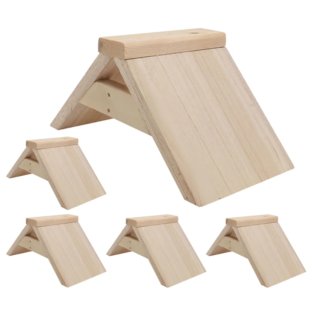 5 Pcs Bird Perch Pigeon Solid Wood Wooden Roosting Holder Comfortable Parrot Play Stand