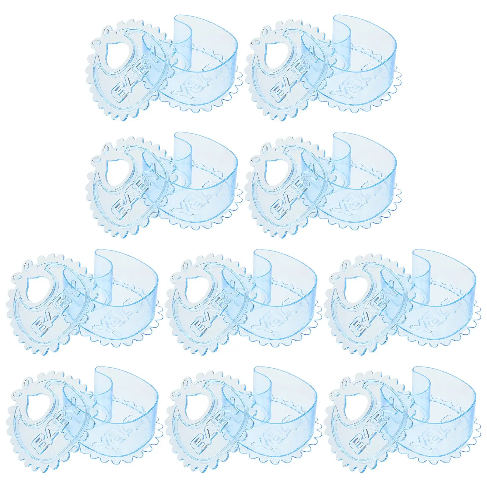10 Pcs Baby Shower Candy Boxes Transparent Keepsake Wedding Favors Party Sweets Treat Boxes Plastic Cases Storage