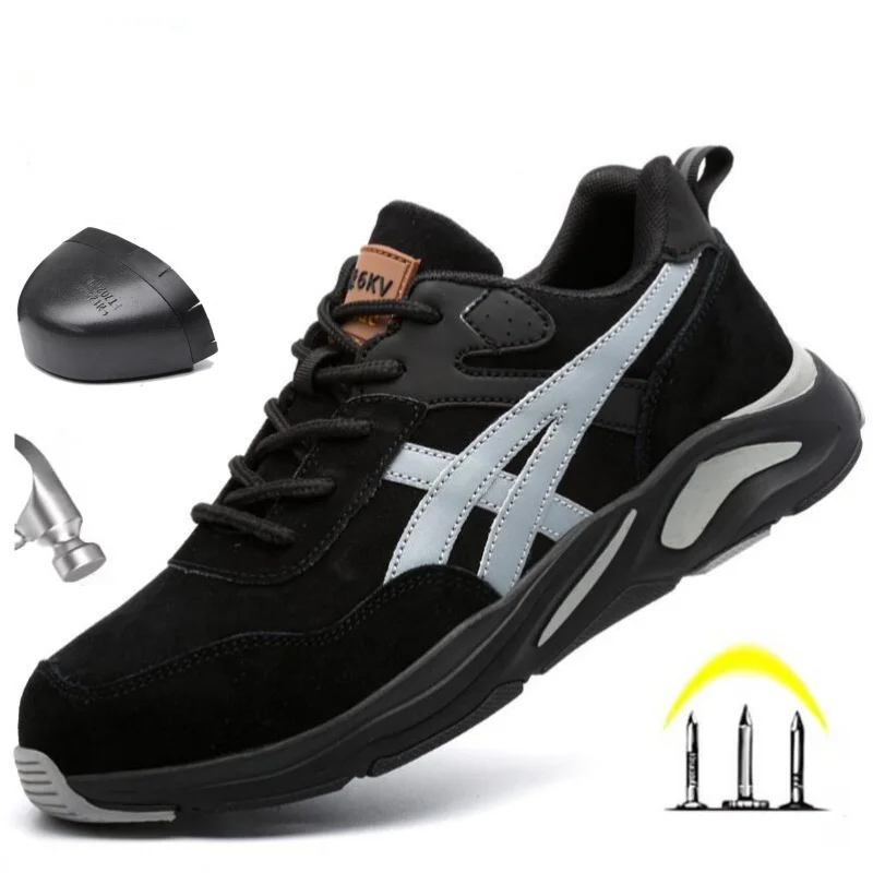 New Lightweight and Breathable Labor Protection Shoes for Men and Women Anti Smashing and Anti Piercing Steel Toe Safety Shoes