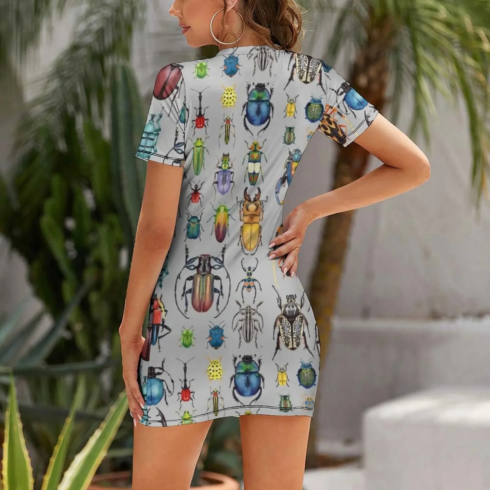 Beetle Collection Short-Sleeved Dress dresses for official occasions womans clothing dresses summer luxury dress Dress