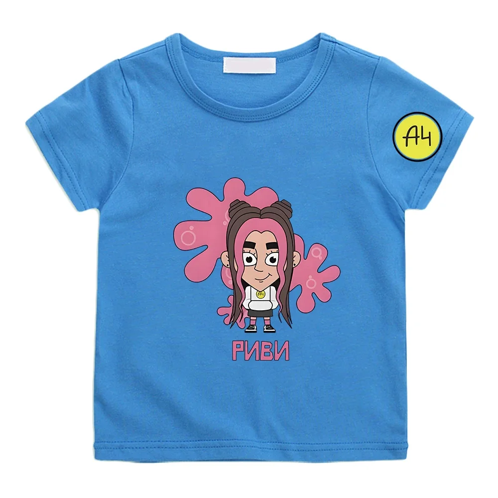 T-shirt VladA4 di mnastumphab-4 VladA4 t-shirt estiva di alta qualità in cotone 100% per neonati e bambine magliette morbide con scollo a o per bambini t-shirt Casual