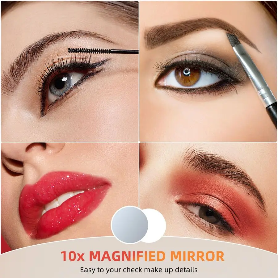 Makeup Mirror with Lights 9x12 Hollywood Mirror with Music Speaker Dimmable 3 Color Lighting Light up Mirror with 10X Magnificat