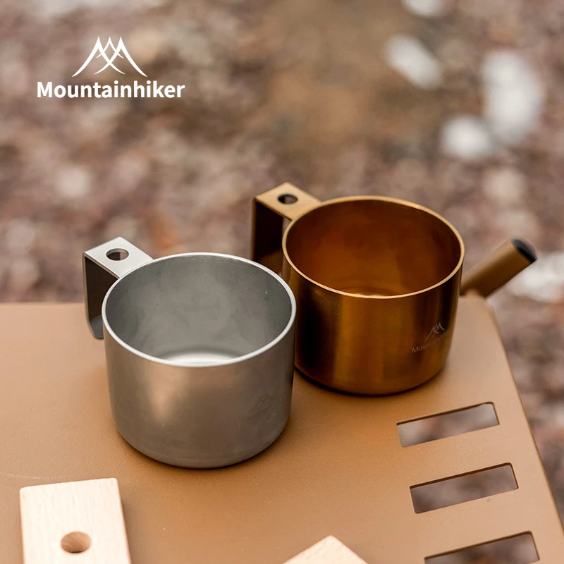 MOUNTAINHIKER Portable Outdoor Travel Camping Tea Coffee Mug Cup 304 Stainless Steel Water Cup for Picnic Hiking