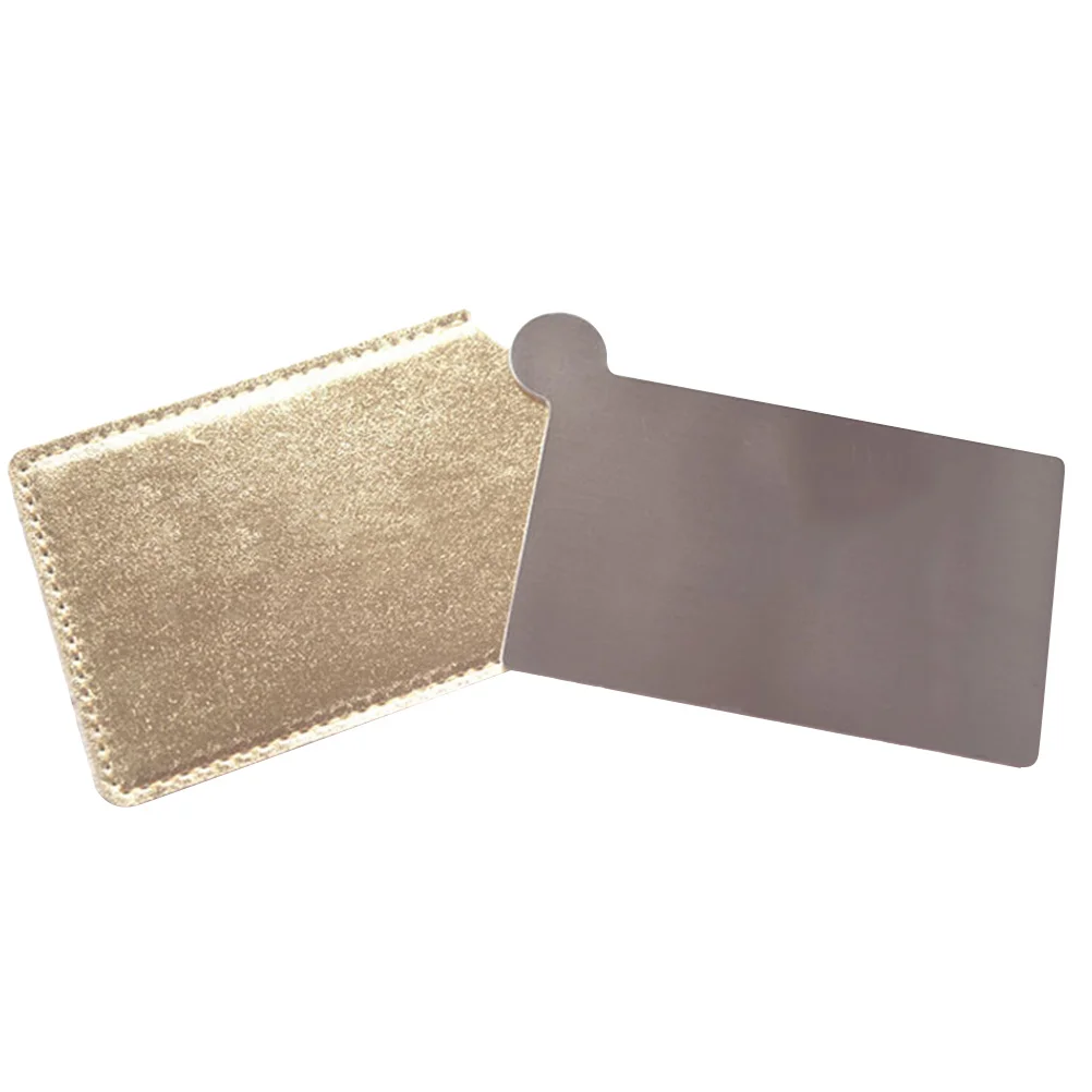 Roestvrij staal onbreekbare compacte spiegel vierkante vorm draagbare minispiegel lichtgewicht duurzaam voor make-up