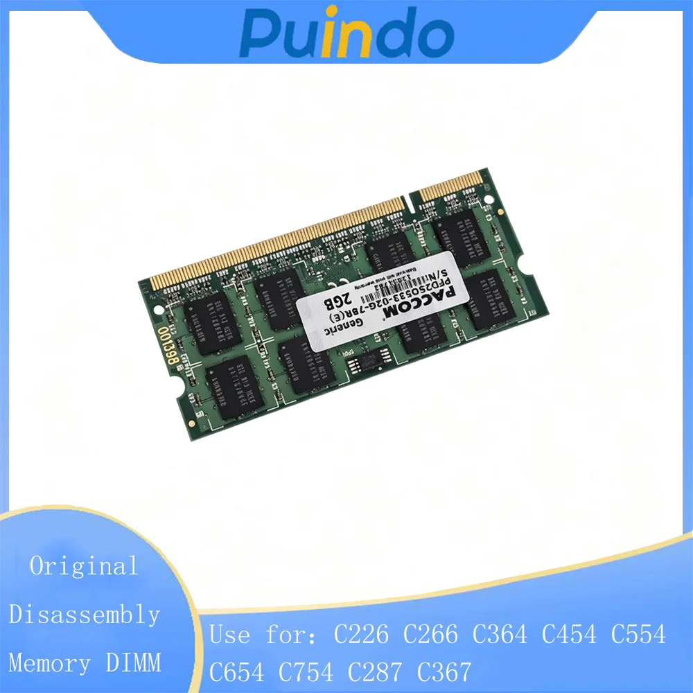 Original Disassembly Memory DIMM for Konica Minolta Bizhub C226 C266 C364 C454 C554 C654 C754 C287 C367 RAM Module