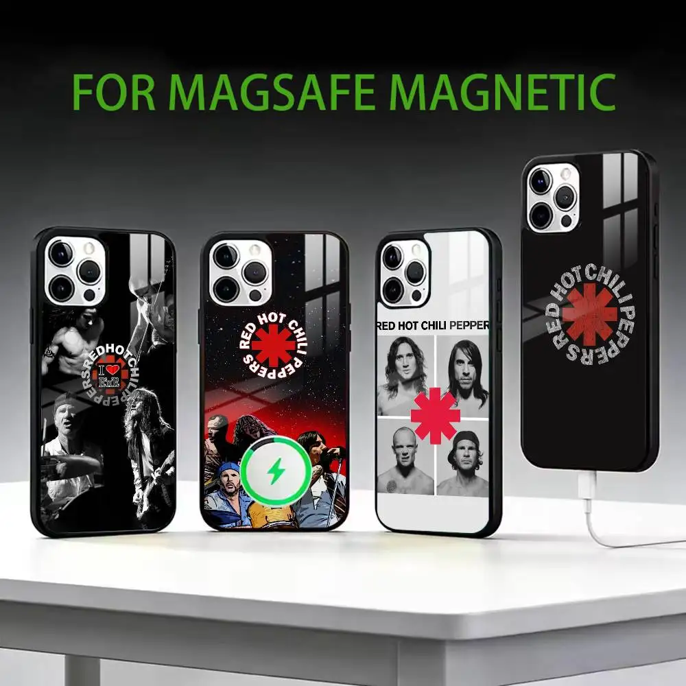 

r-Red Hot Chili Peppers Band Phone Case For iPhone17,16,15,14,13,12,11 Plus,Pro Max Magnetic For Magsafe Wireless Charging
