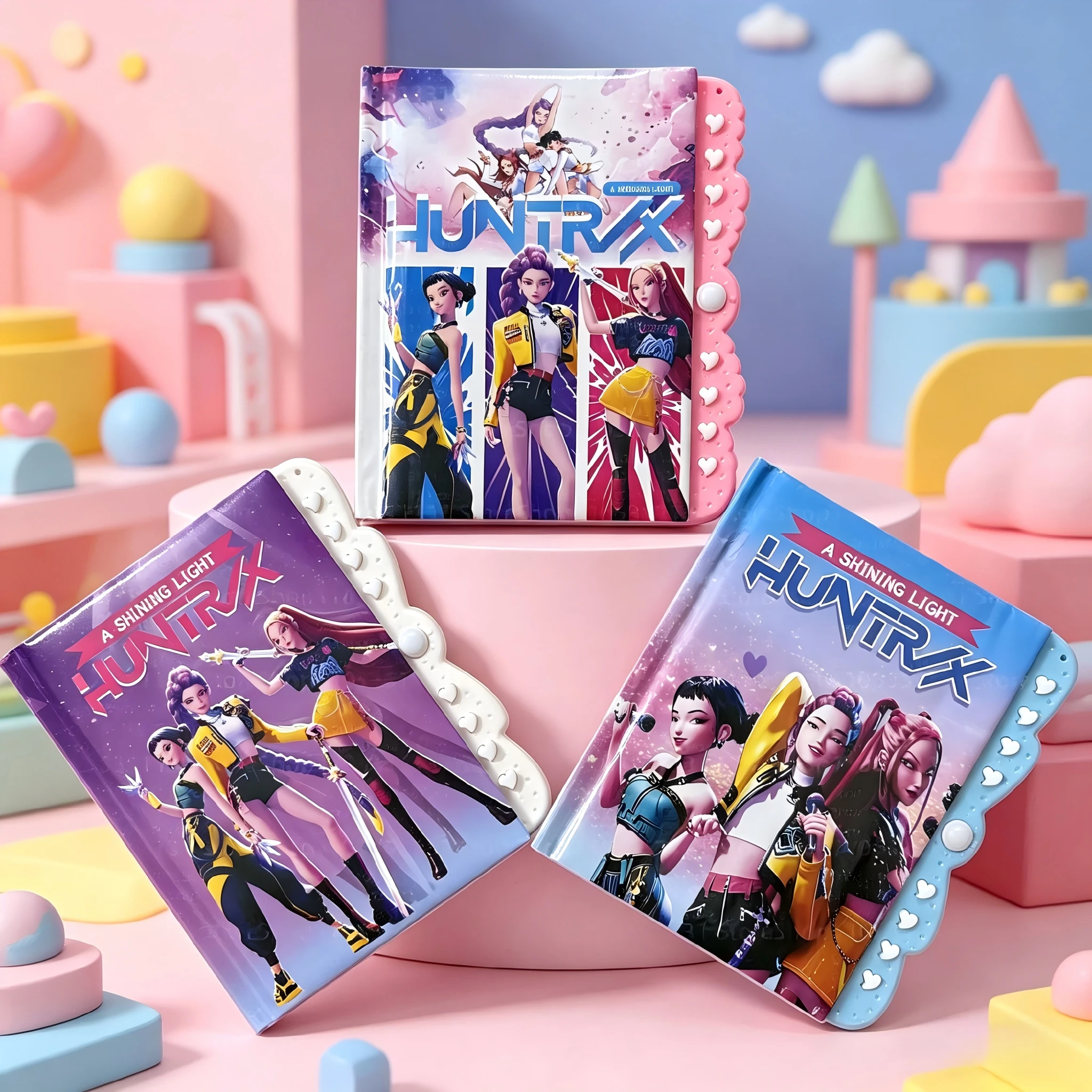 Carnet de notes secret à couverture rigide avec cadenas à code pour filles, thème dessin animé, papeterie mignonne pour les fans, idéal pour la rentrée scolaire et comme cadeau d'anniversaire