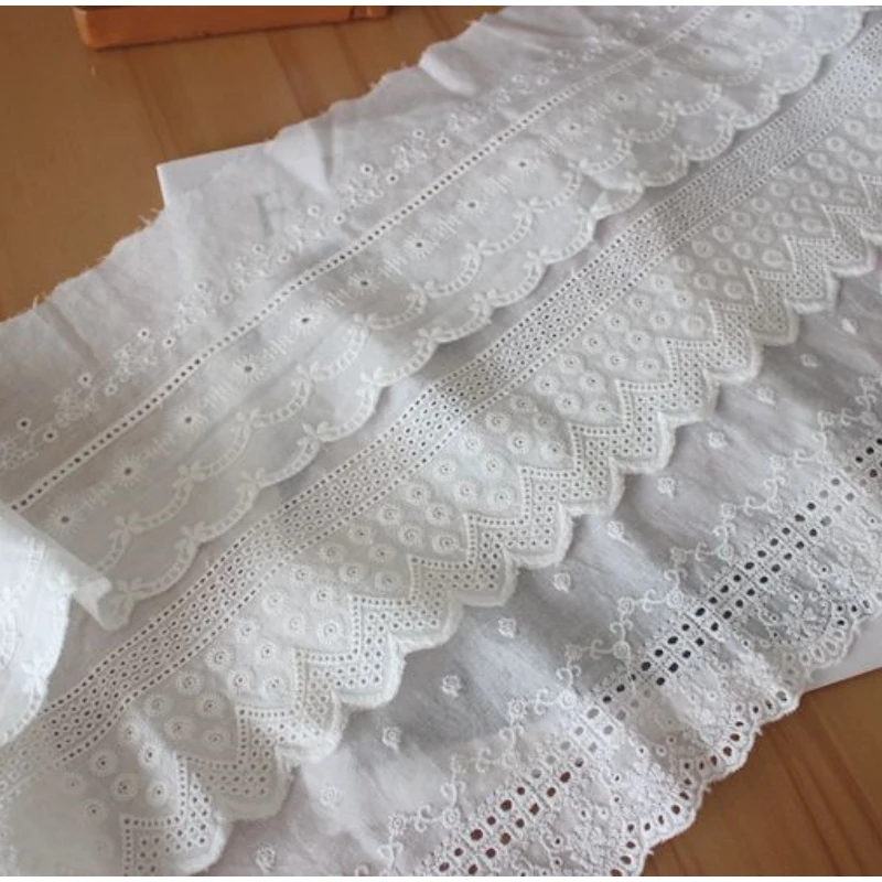 Einseitiger Baumwollfaden für Stickereien, DIY-Kragen- und Ärmelrandmaterial, RS4664, 5 Yards pro Los, 13/14,5 cm Breite – Detail 6