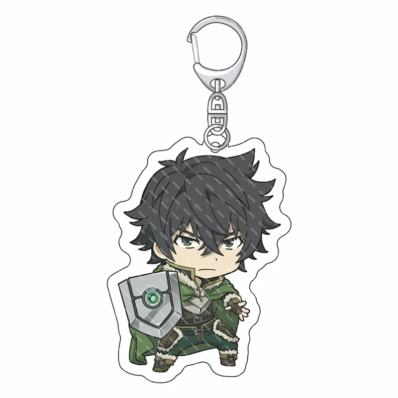 Anime The Rising os the Shield Hero Naofumi Iwatani Firo Filolial Ver Acrylic HD Figure keychain Pendant KeyRing Popular Gift