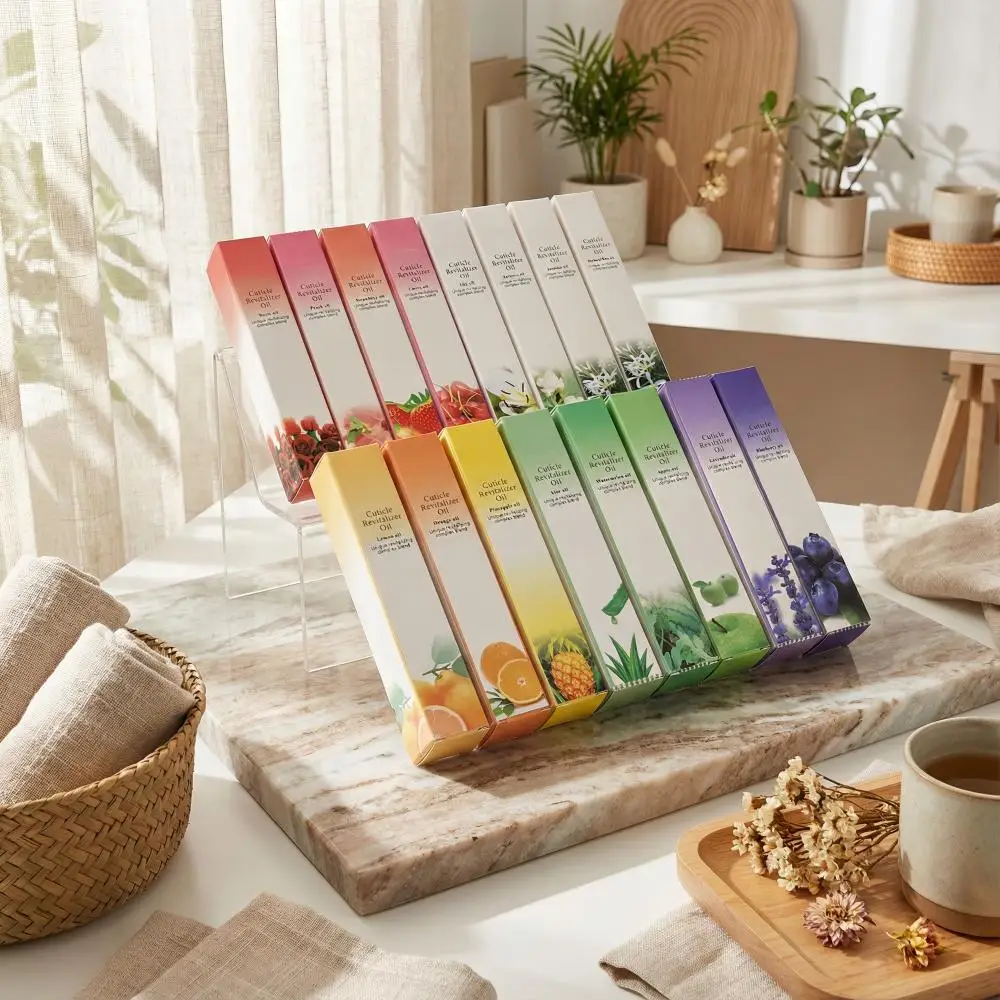 15 قطعة قلم زيت بشرة الفراولة خالي من البارابين مع شمع العسل ومنشط مغذي لبشرة الأظافر التالفة وترطيبها