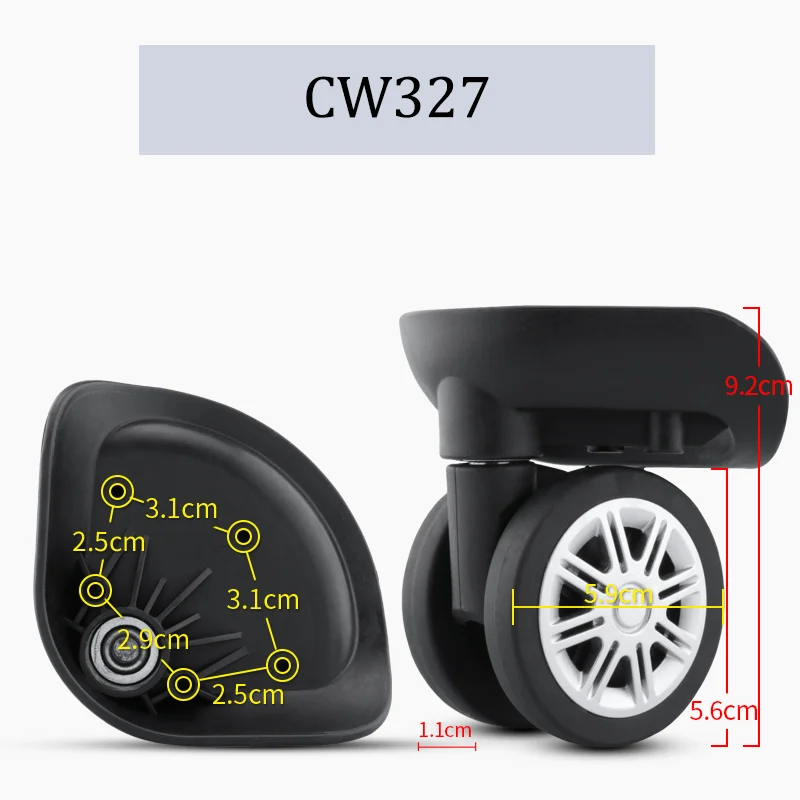 Suitable For Diplomat CW327 Universal Wheel Trolley Case Wheel Replacement Luggage Pulley Sliding Casters wear-resistant Repair