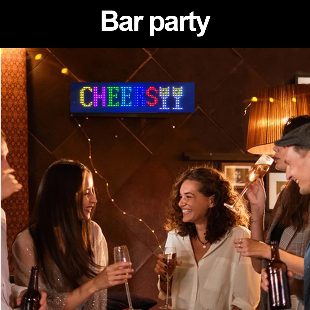 2 шт. светодиодный экран панели USB 5 В светодиодный знак управление приложением программируемая матричная панель RGB свет DIY анимация для автомобилей и грузовиков