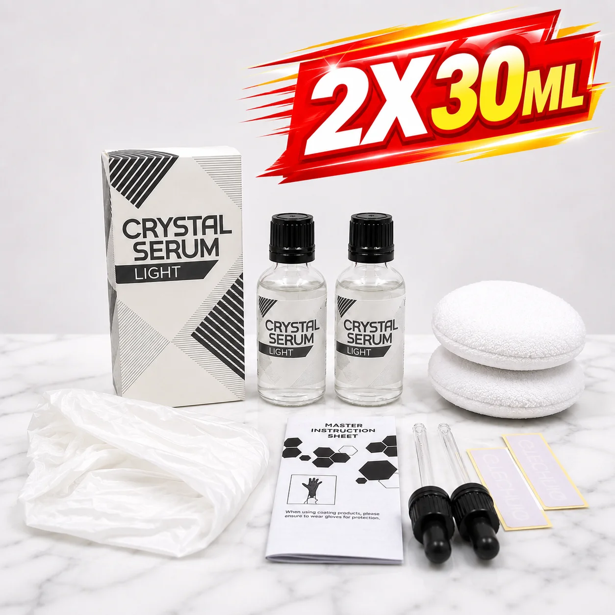 Crystal Serum Light Ceramic Coating for Car Protect Car Paintwork High Shine Easy To Apply  5 Years Durability