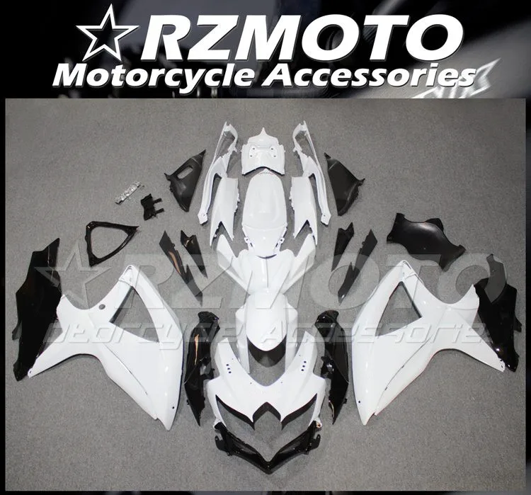 4Gifts Injection Mold New ABS Whole Fairings Kit Fit For SUZUKI 600 750 K8 2008 2009 2010 08 09 10 Bodywork Set Black White