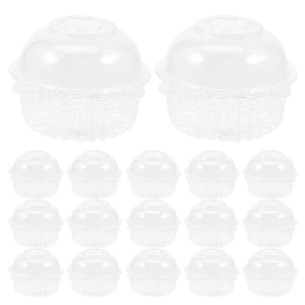 

150 pcs Transparent Plastic Box Cookie Mince Pie Cupcake Candy Packaging Clear Secure Pastry Box Cake Portions Disposable