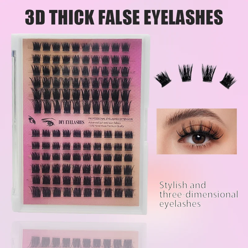 

240 clusters of 8-16mm false eyelashes Natural and dense makeup Eyelash extension supplies DIY eyelash cluster Thick eyelash