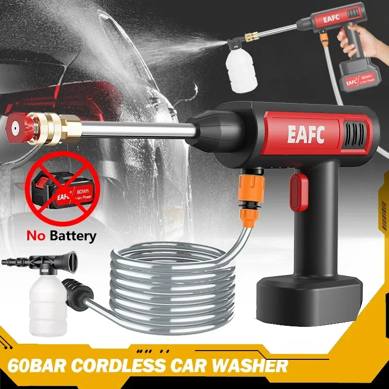 Wireless Water Gun High Pressure Washer Spray Nozzle Car House Garden Floor for Makita 18V-21V Battery Portable Cleaning Tool