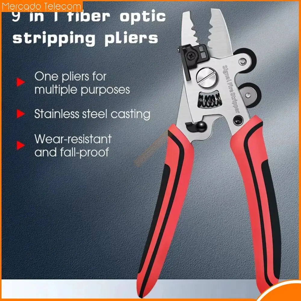 

FTTH Signal Fire ZSQ-09 New 9 in 1 Optical Fiber Stripper Optic Miller Scissors Wire Pliers