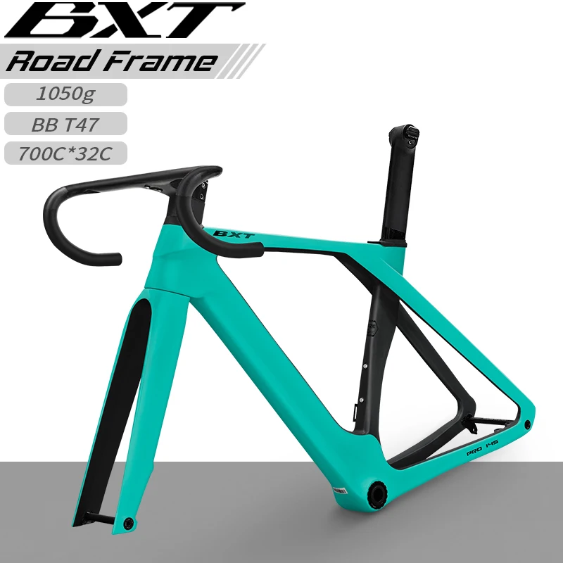 BXT Carbon Frame 700C Carbon Road Bicycle Frame Disc Brake Fit Mechanical & Di2 Hidden Cable Road Frame Customized Color