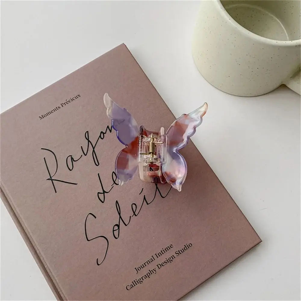 แฟชั่น Acetate เส้นใยผีเสื้อผม Claw หวาน Retro Retro อุปกรณ์เสริมผมที่มีสีสัน Clamps ผม