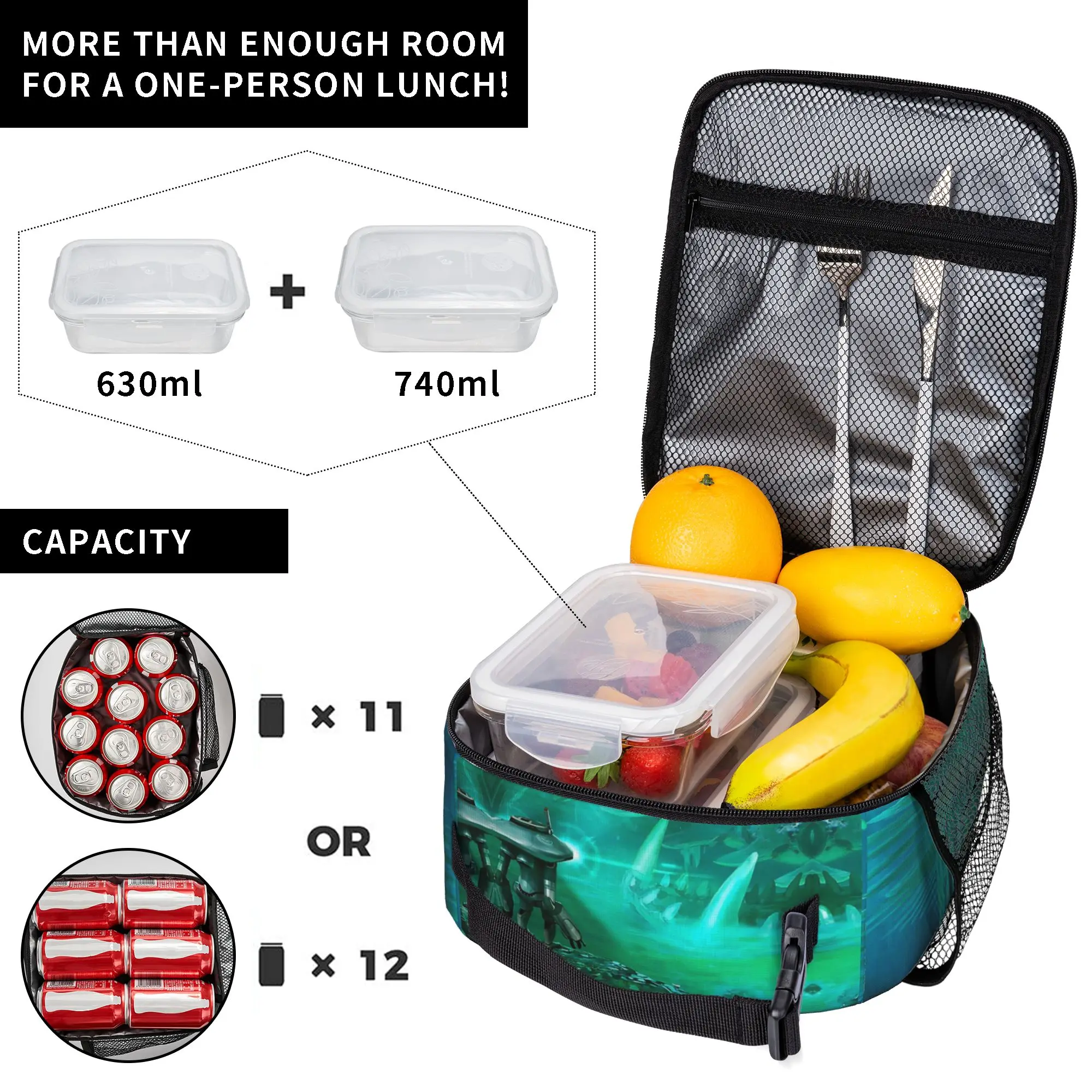Subnauticas Deep Sea Game Tote Thermal Cooler Bag Adventure Creature Reusable Insulated Lunch Bags New Arrival Bento Box Work