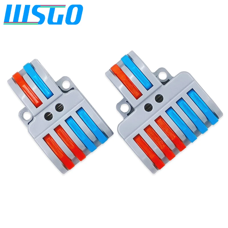 Wire Connector 2 in 4/6 Out Universal Quick terminal Block 0.08-4mm Cable Screw Fixed Line Distributor