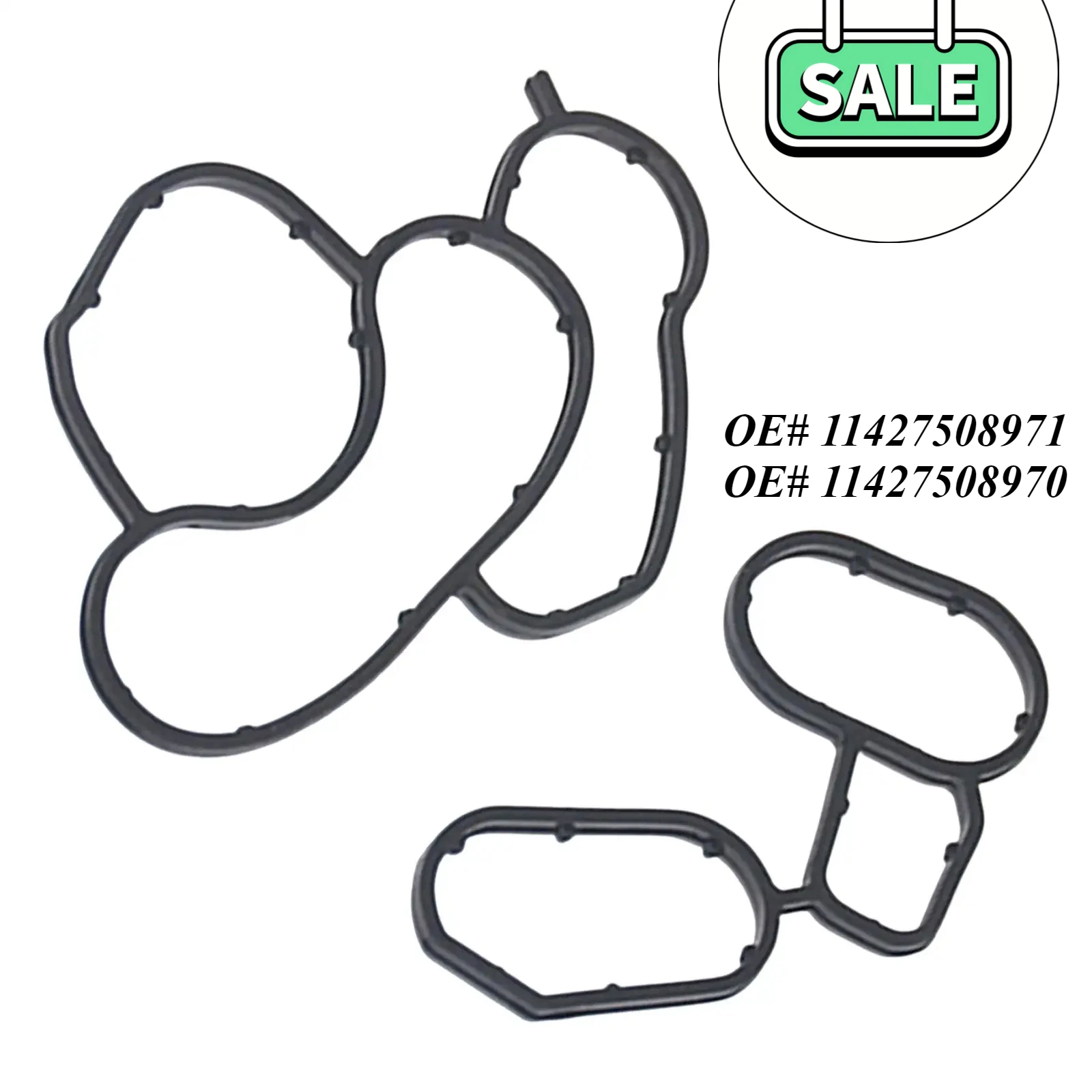 

2x Engine Oil Filter Housing Seal Gasket 11427508971 11427508970 for BMW E46