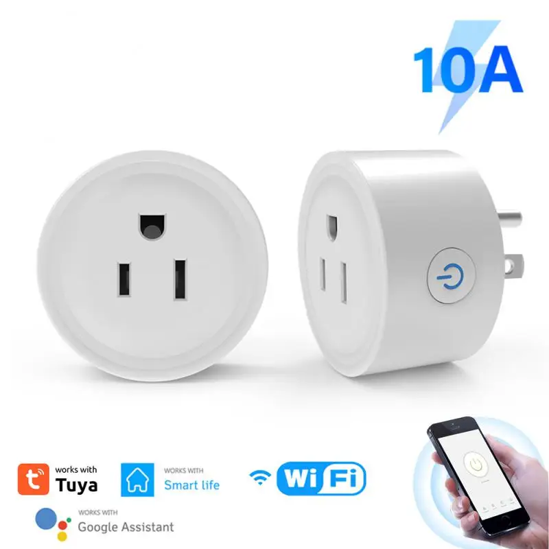 

Tuya US Smart Plug WiFi 10A Timing Function Smart Life Remote Control Socket Outlet Compatible With Alexa Google Home