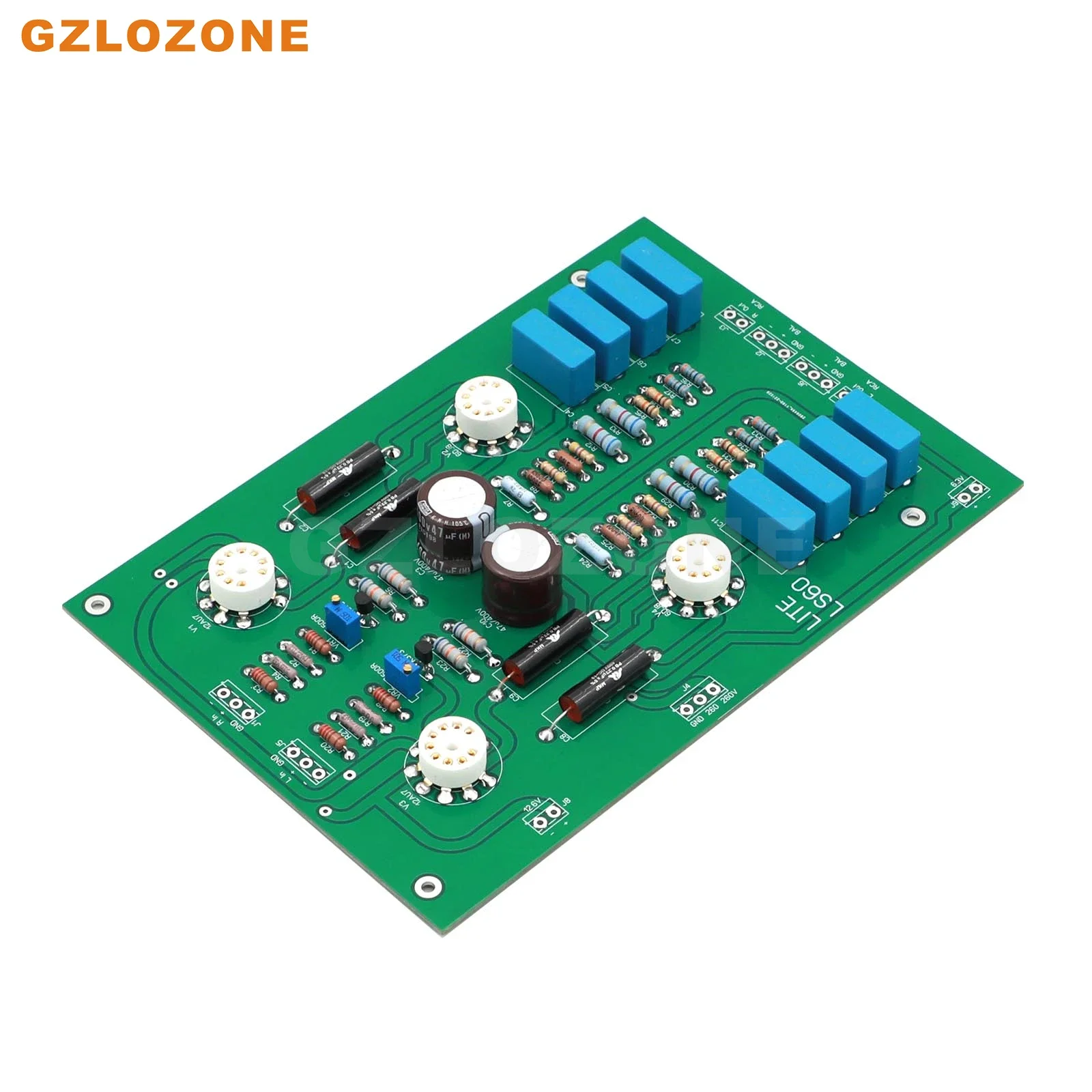 GZLOZONE HIFI LS60 متوازن 6DJ8 + 12AU7 أنبوب المضخم لتقوم بها بنفسك عدة/اللوحة النهائية (بدون أنابيب)