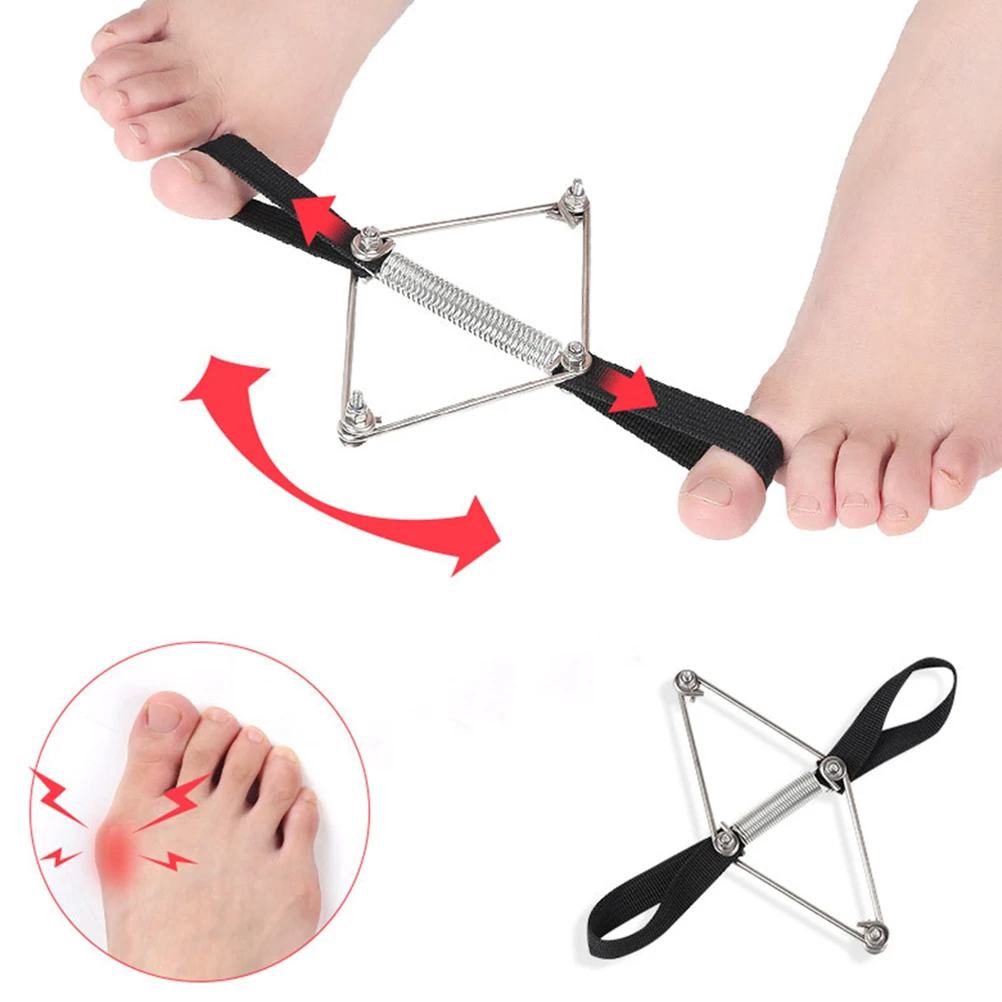 

Stretchy Toe Stretcher Belt Big Exerciser Elastic Bunion Corrector Support Tool Nylon Stainless Steel Foot Care Hallux
